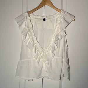 Divided H&M White Sleeveless Flowy Top | Size XXL (fits like a L)